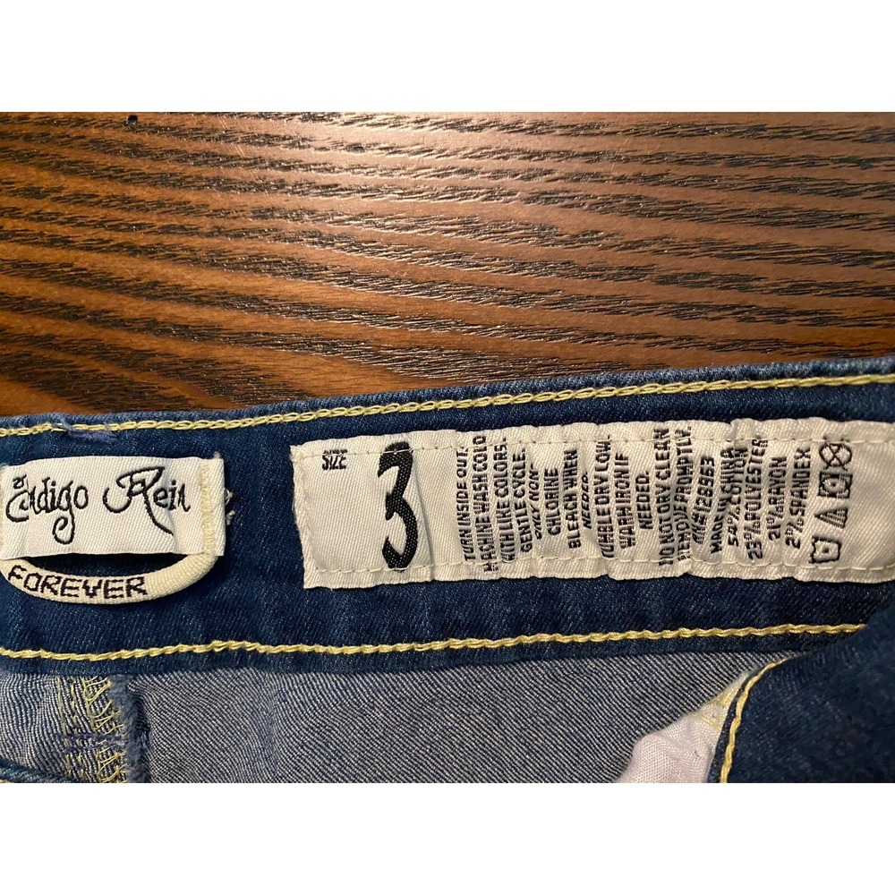 Indigo Rein Low Rise Denim Shorts Juniors Size 3 Y2K low rise - Picture 5 of 9